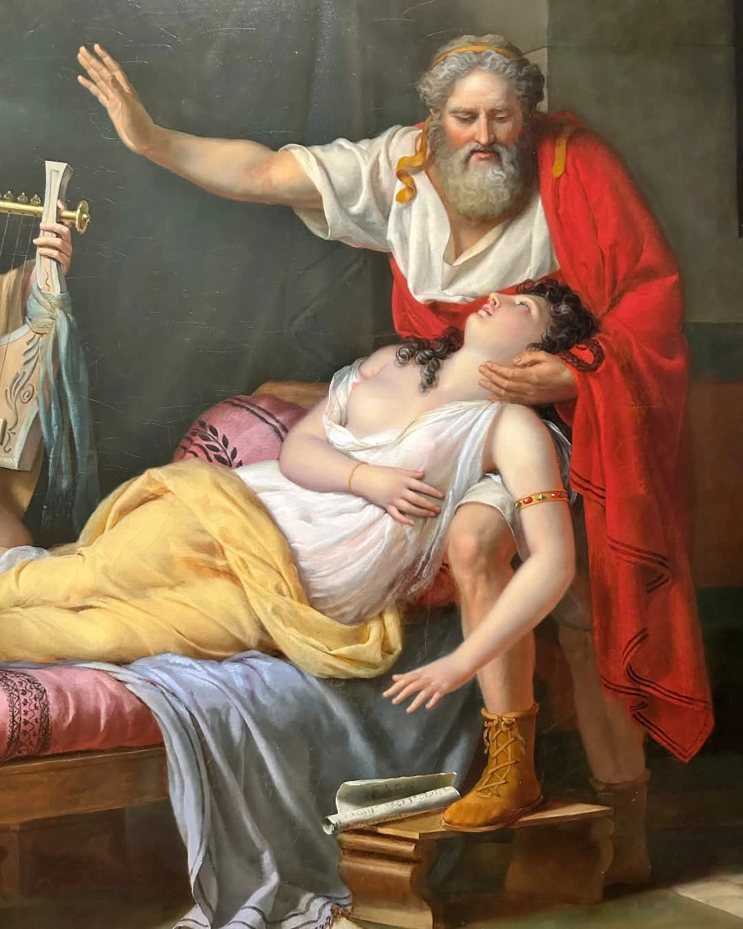 Saffo richiamata in vita dal fascino della musica - Norton Simon Museum of Art, Pasadena, dettaglio